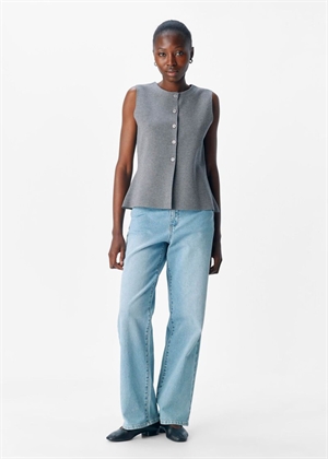 Reynard strik vest Medium Grey Melange Object 